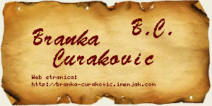 Branka Curaković vizit kartica